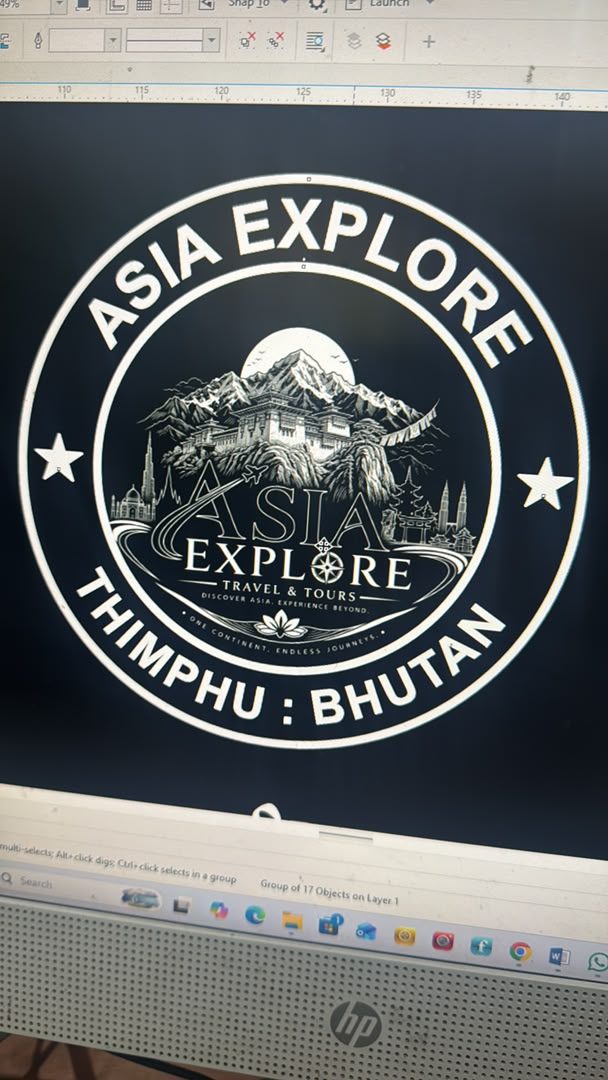 Travel agency branding artwork prepared in the Image Arts design studio