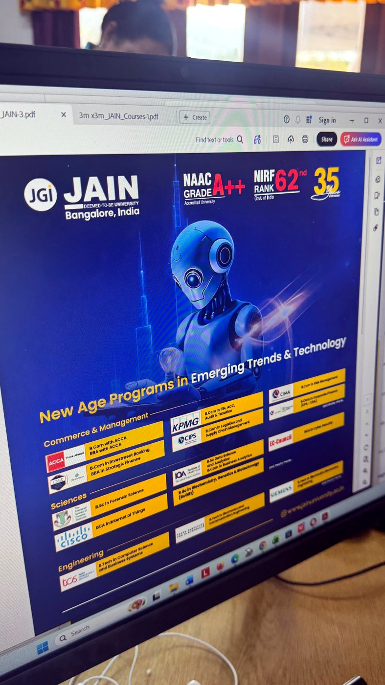 JGI Jain campus poster artwork — Corporate Branding project by Image Arts Bhutan
