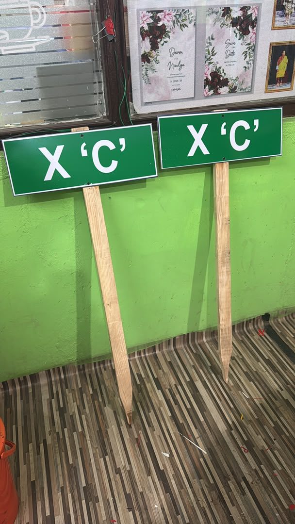 Property signage panels produced for a real estate client