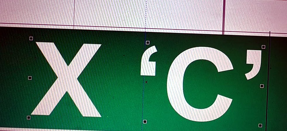X 'C' reflective sign panel — finished — Signage project by Image Arts Bhutan